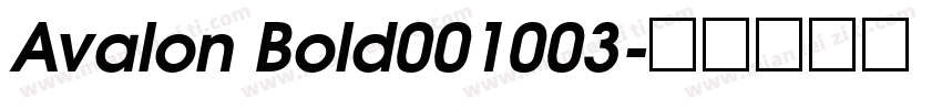 Avalon Bold001003字体转换
